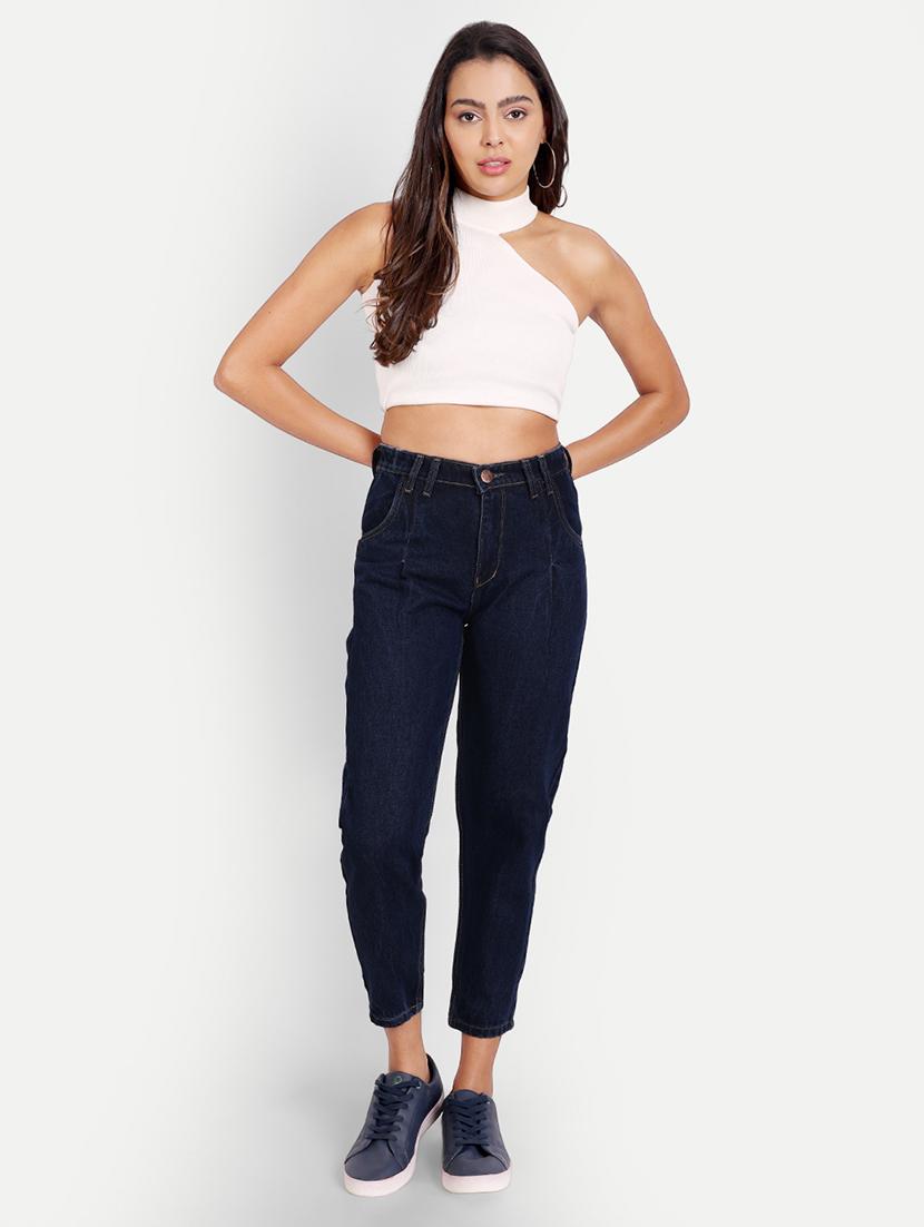women's plain mom fit jeans - 20386522 - Standard Image - 4