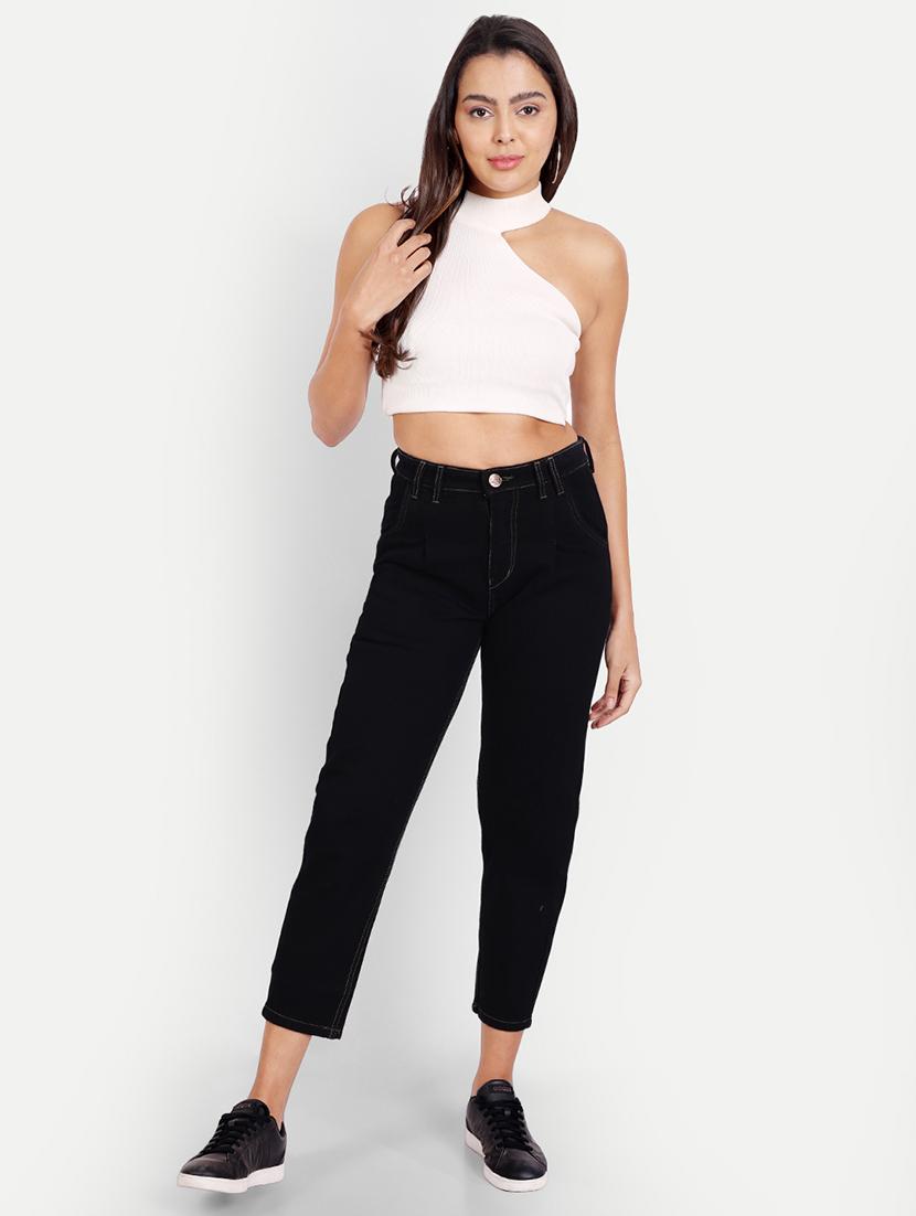 women's plain mom fit jeans - 20386524 - Standard Image - 4