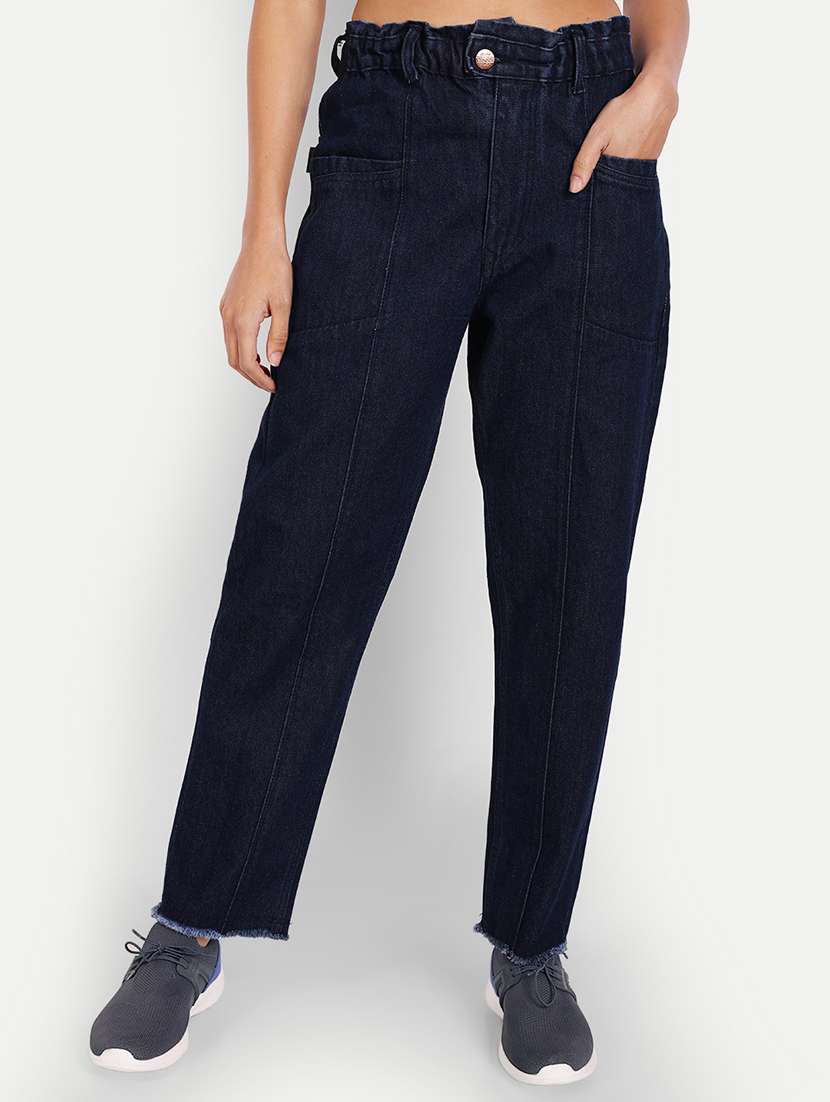 women's plain boyfriend fit jeans