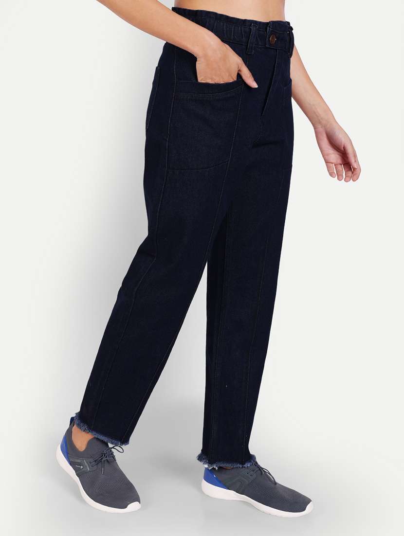 women's plain boyfriend fit jeans - 20386527 - Standard Image - 1