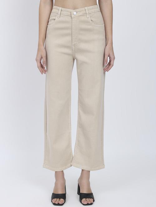 women's plain straight fit jeans - 20386543 - Standard Image - 0