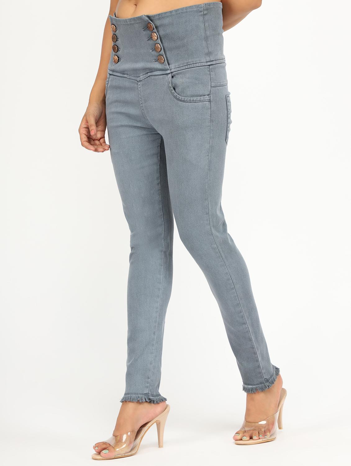 women's plain slim fit jeans - 20386565 - Standard Image - 1