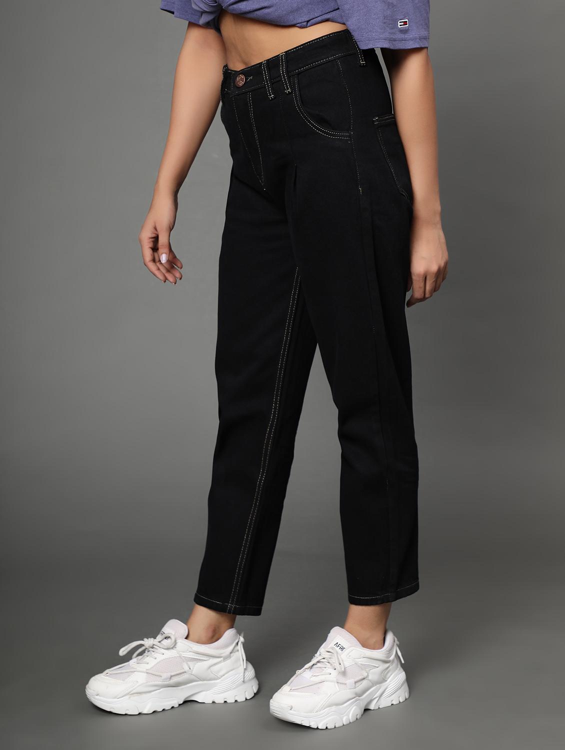 women's plain mom fit jeans - 20386608 -  Standard Image - 1