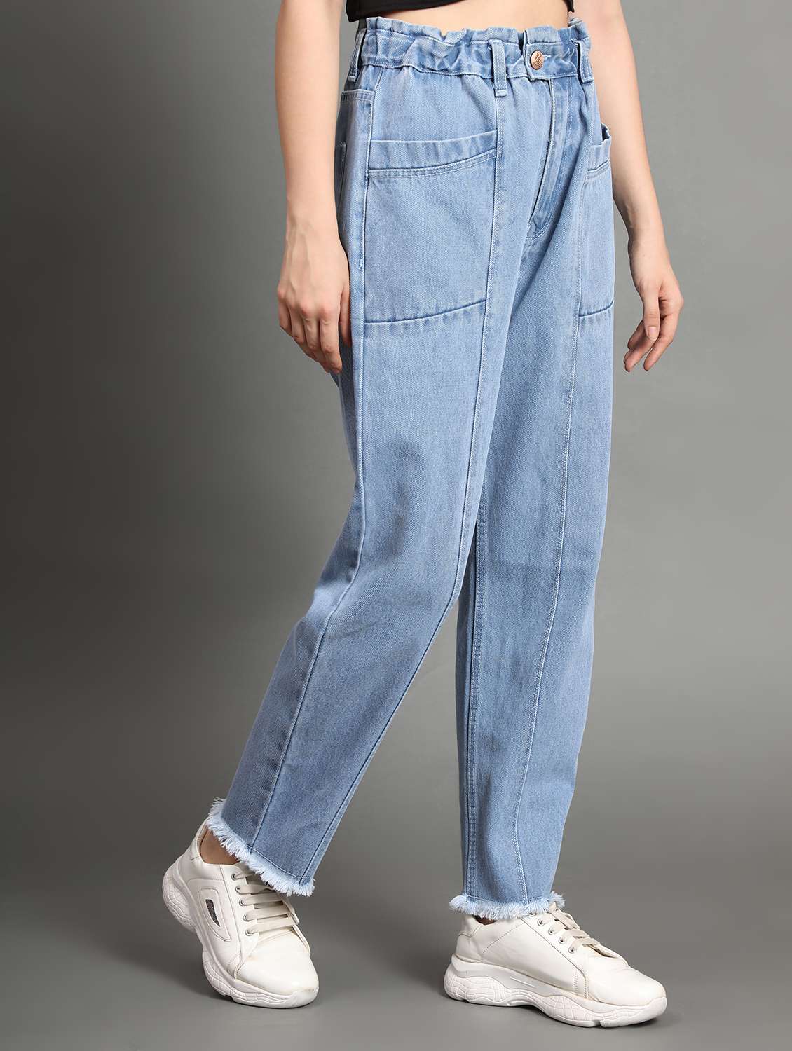 women's plain boyfriend fit jeans - 20386609 -  Standard Image - 1