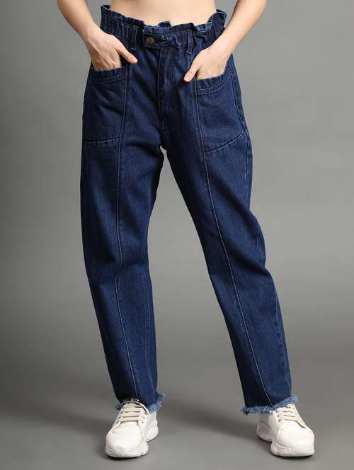 women's plain boyfriend fit jeans - 20386610 -  Standard Image - 0