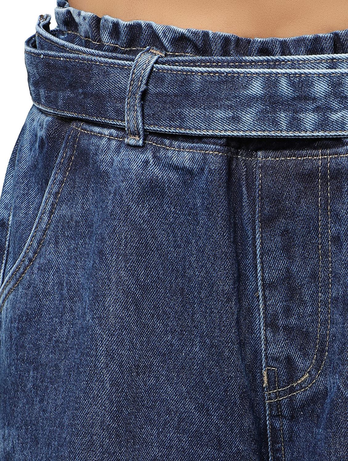 women's distress wide leg jeans - 20386672 - Standard Image - 4