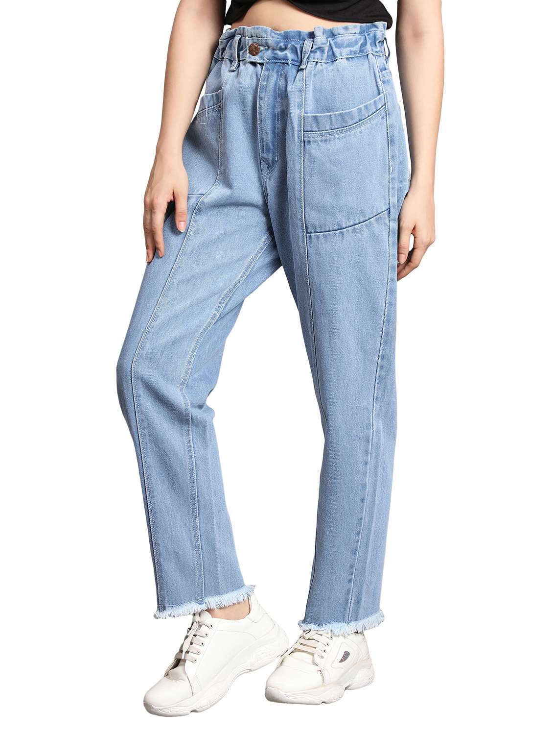 women's plain boyfriend fit jeans - 20386694 -  Standard Image - 1