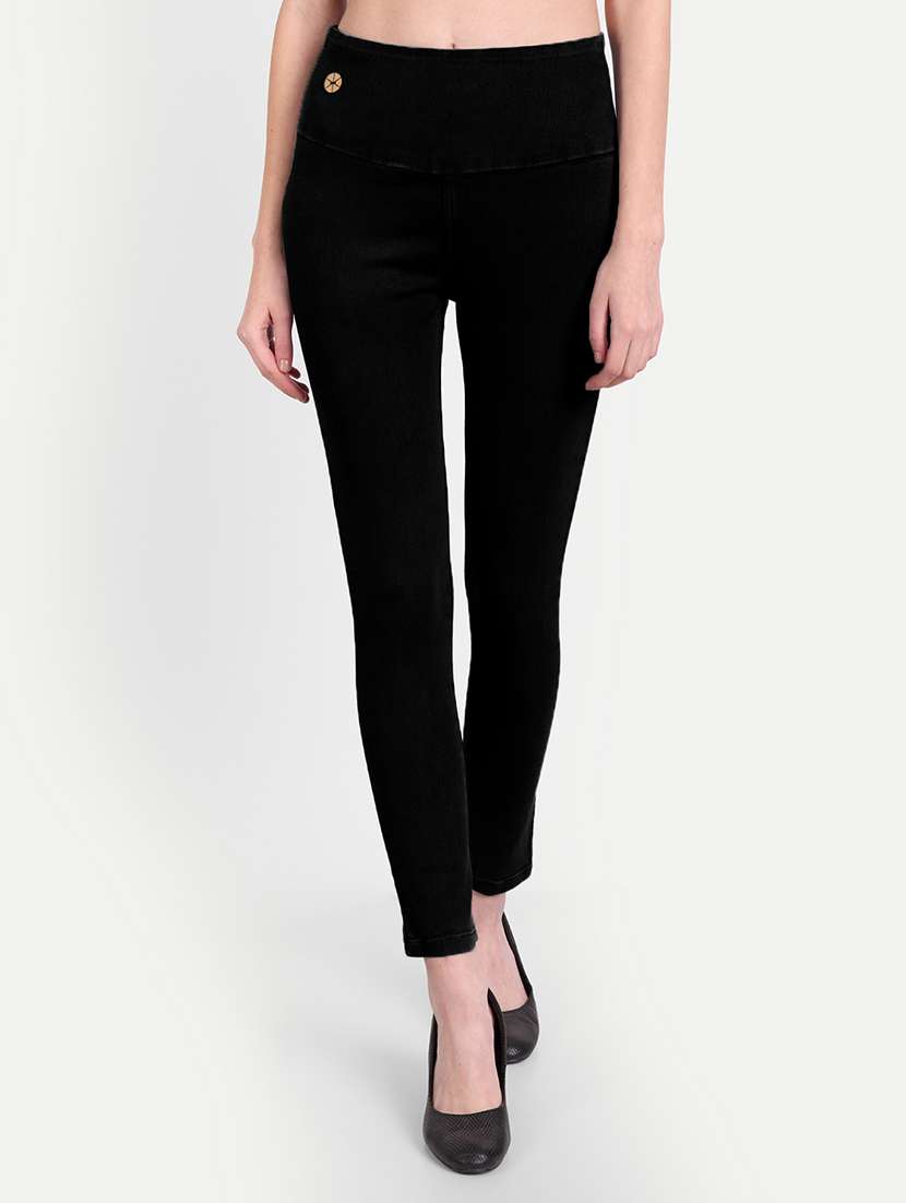 women black denim jegging