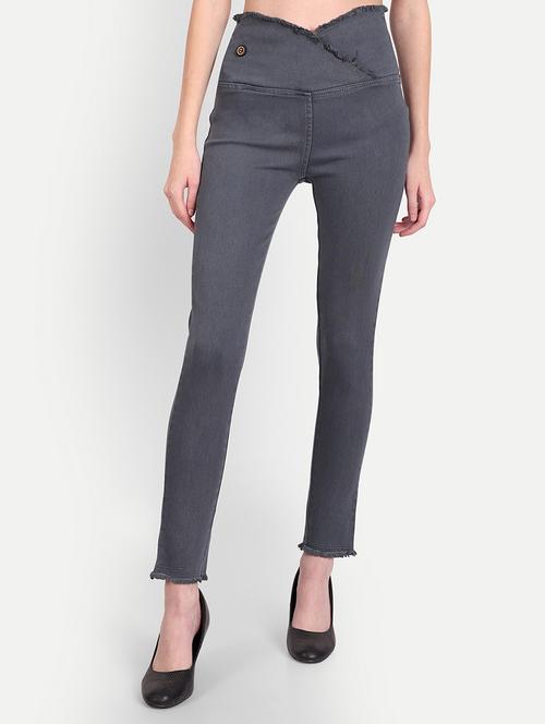 women grey denim jegging - 20386748 -  Standard Image - 0