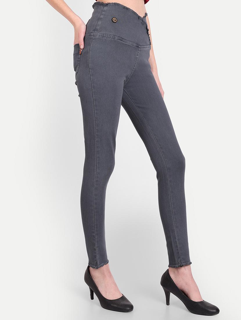 women grey denim jegging - 20386748 -  Standard Image - 1