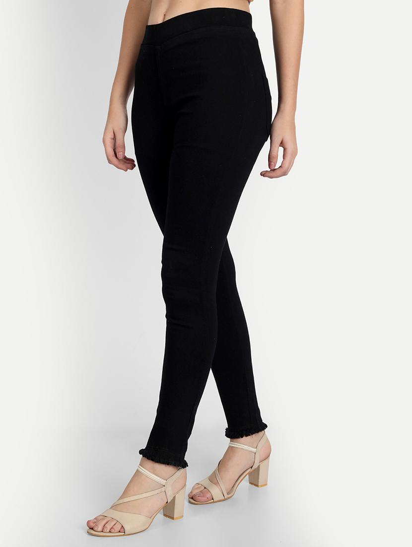 women black denim jegging - 20386759 -  Standard Image - 1