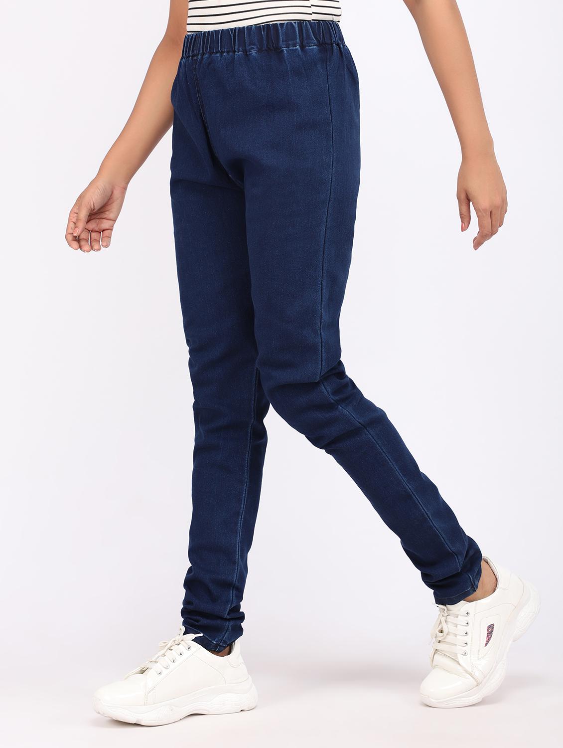 women blue denim jegging - 20386766 - Standard Image - 1