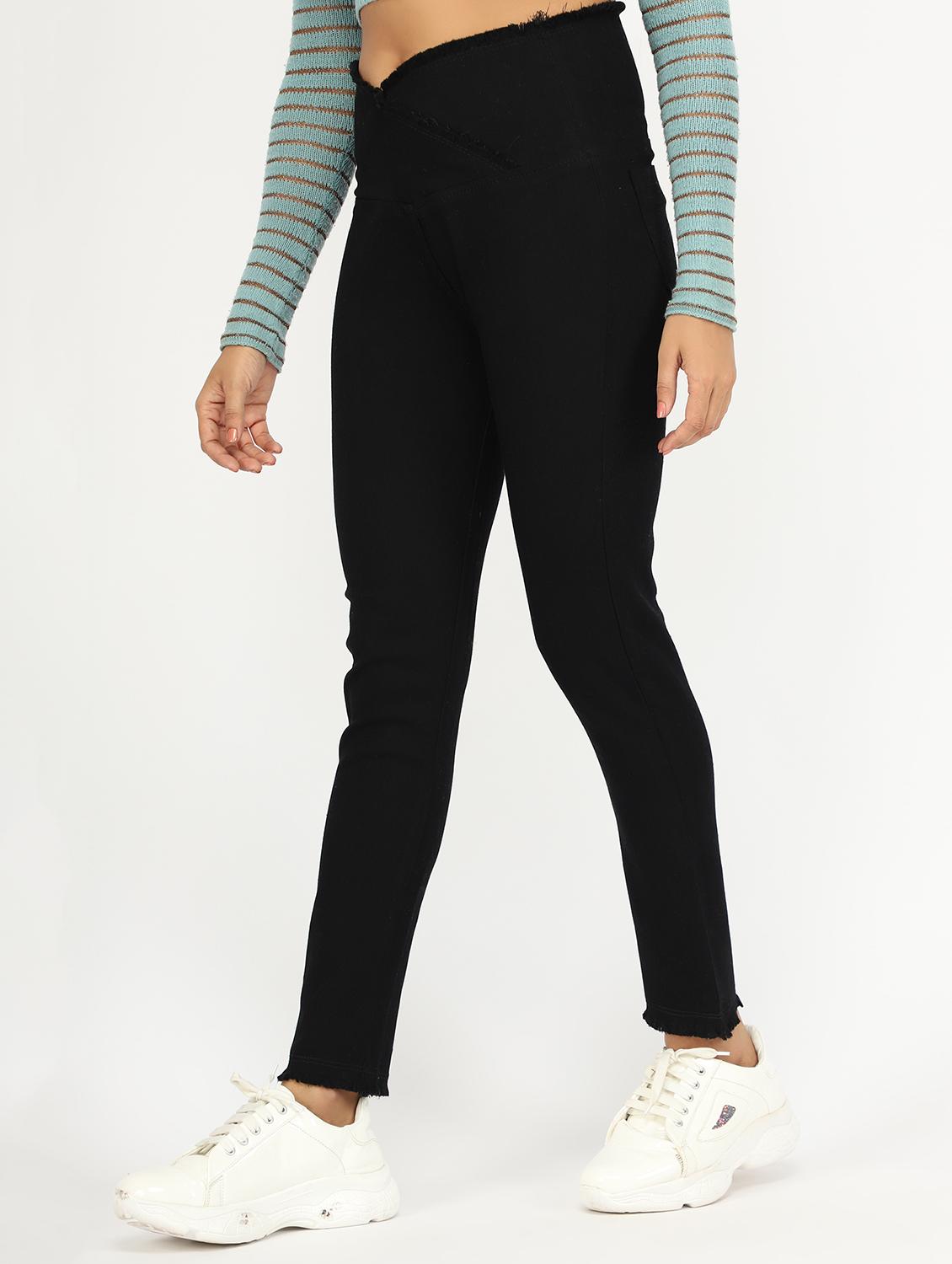 women black denim jegging - 20386775 -  Standard Image - 1