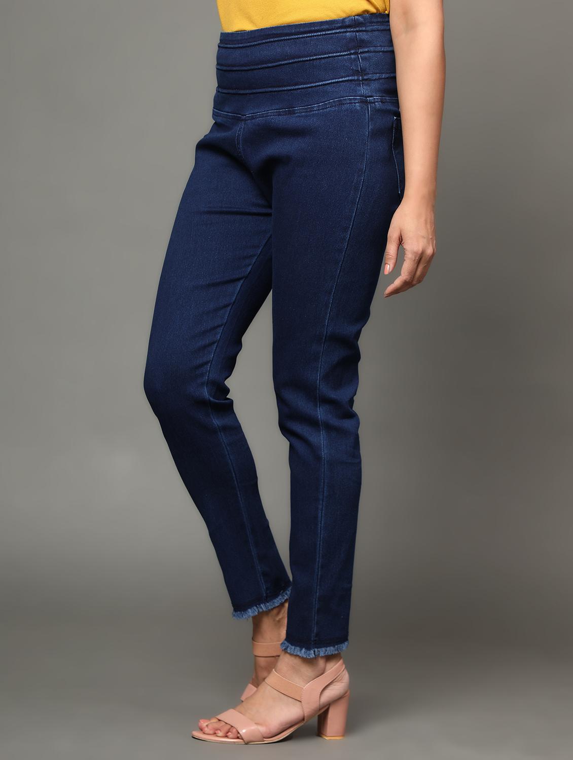 women blue denim jegging - 20386782 - Standard Image - 1