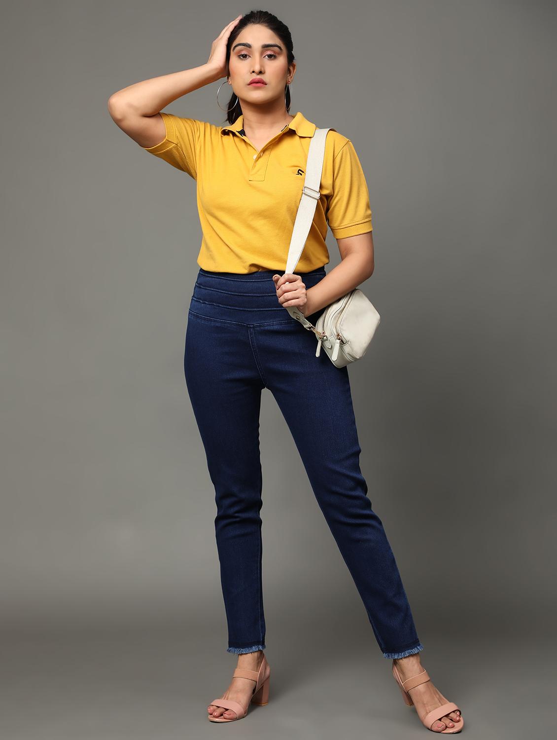 women blue denim jegging - 20386782 - Standard Image - 4