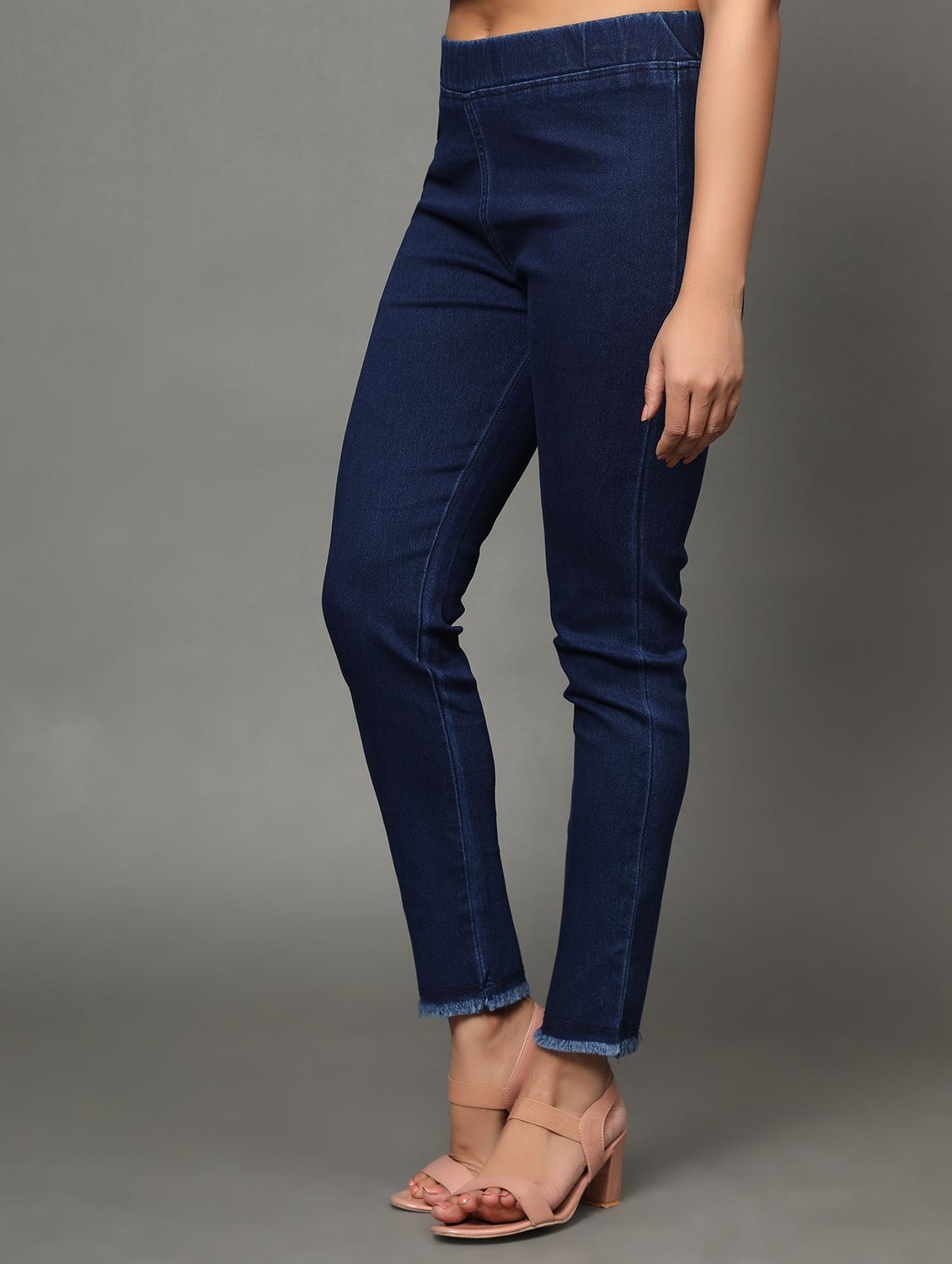 women blue denim jegging - 20386788 -  Standard Image - 1