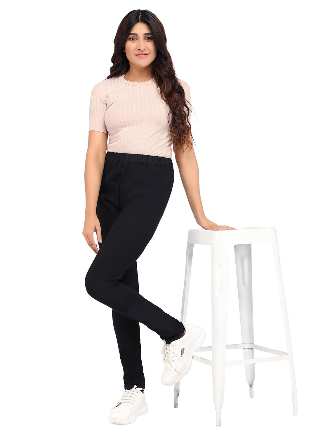 women black denim jegging - 20386793 - Standard Image - 4