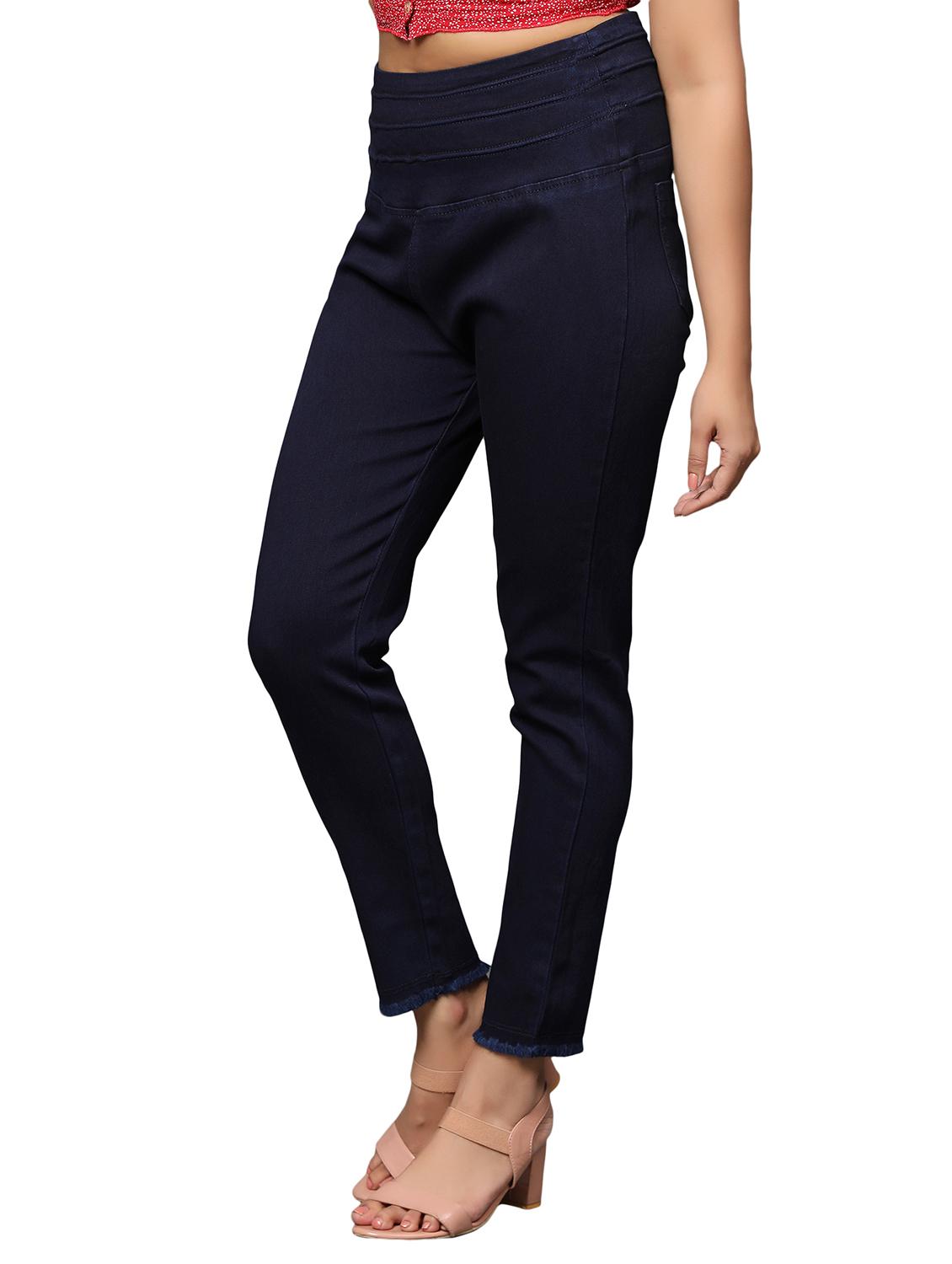 women navy blue denim jegging - 20386811 - Standard Image - 1