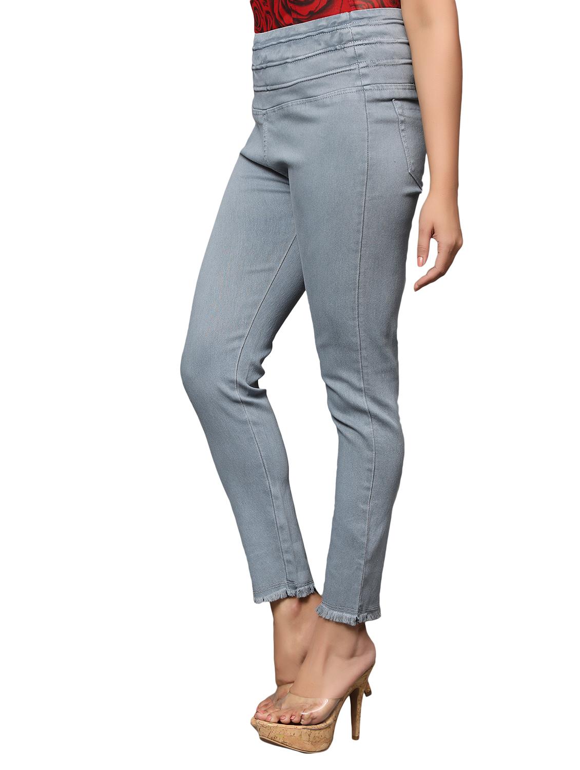 women grey denim jegging - 20386813 - Standard Image - 1