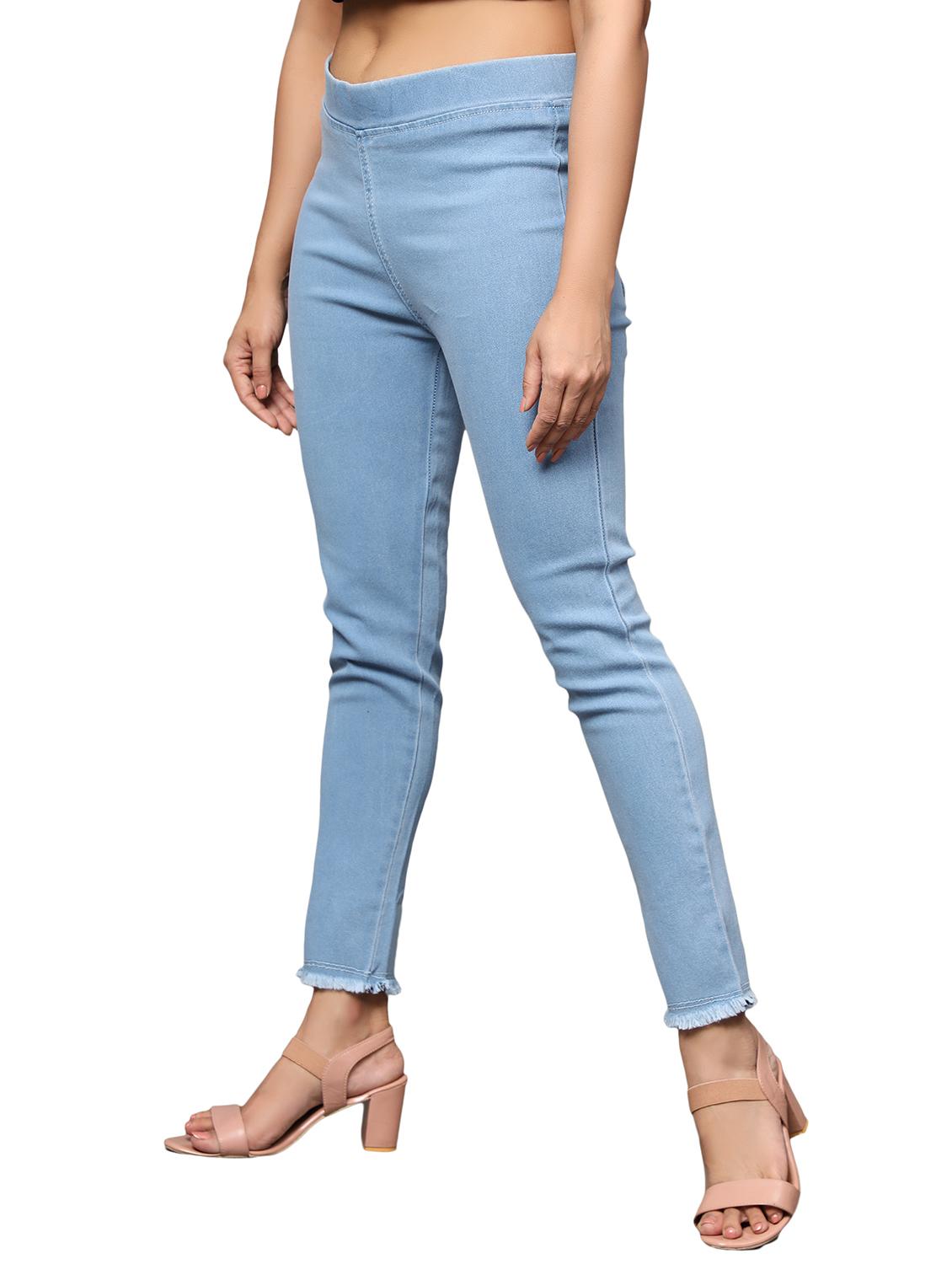 women light blue denim jegging - 20386818 - Standard Image - 1