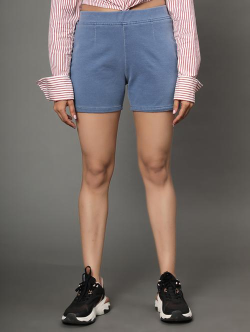 women light blue denim shorts - 20386980 -  Standard Image - 0