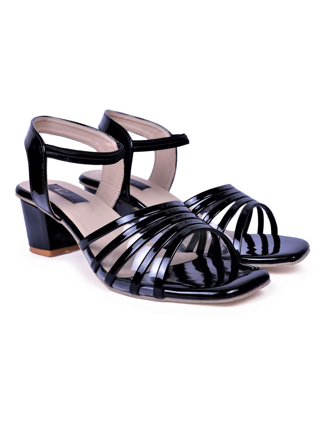 black ankle strap sandal