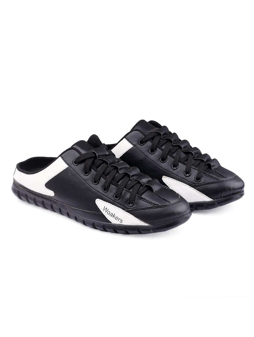 men color block black lace up sneaker - 20387866 - Standard Image - 1