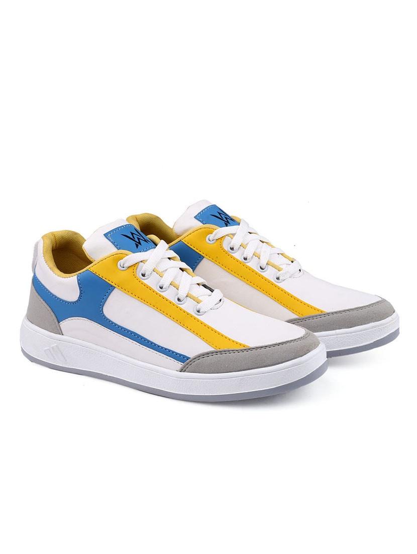men color block white lace up sneaker - 20387873 -  Standard Image - 1