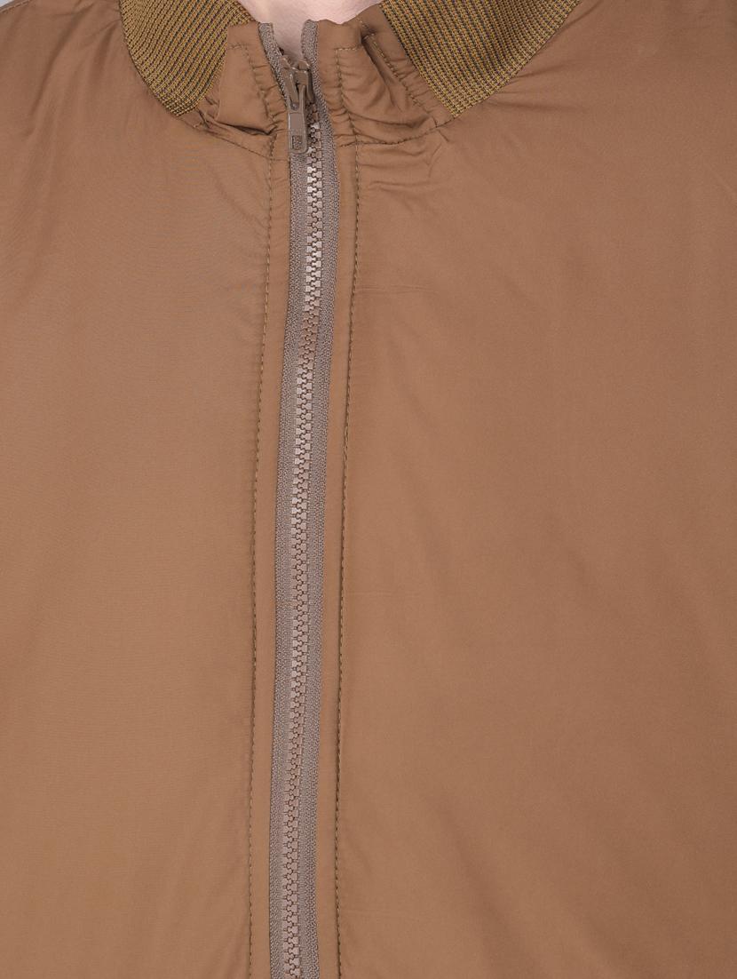 brown polyester casual jacket - 20388079 - Standard Image - 6