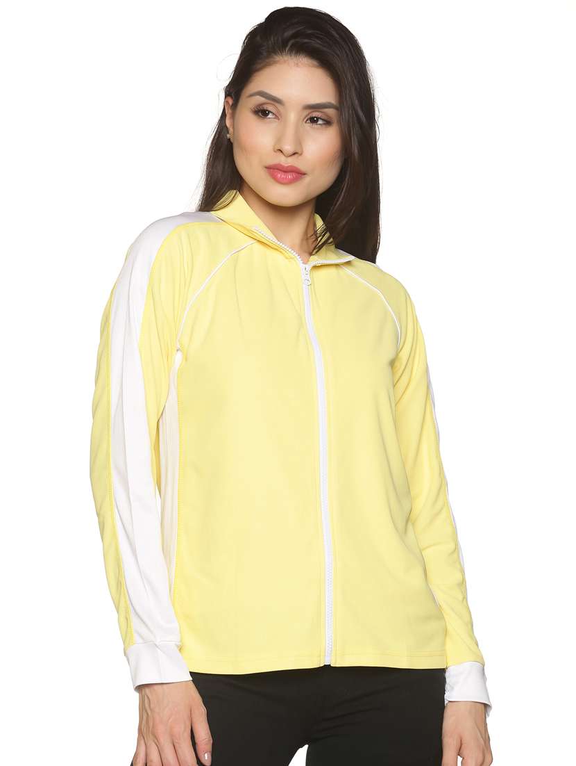 women yellow regular jacket