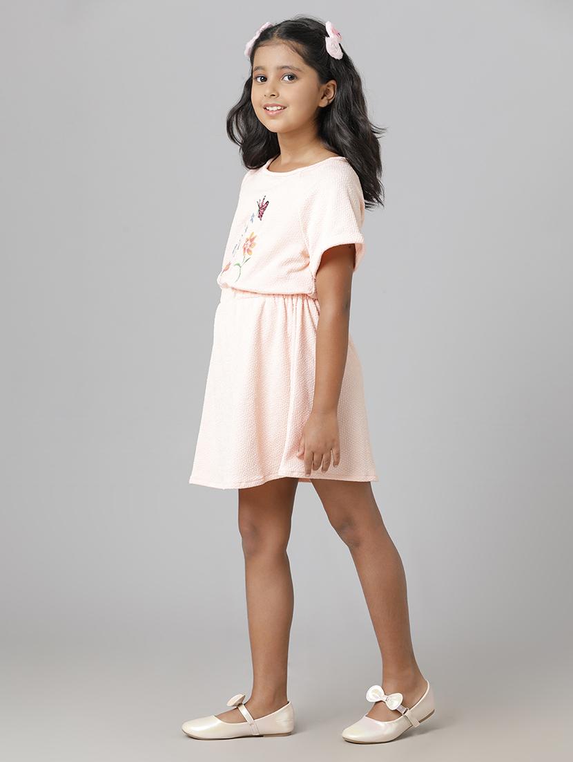 girls round neck short sleeves frock - 20388380 -  Standard Image - 1
