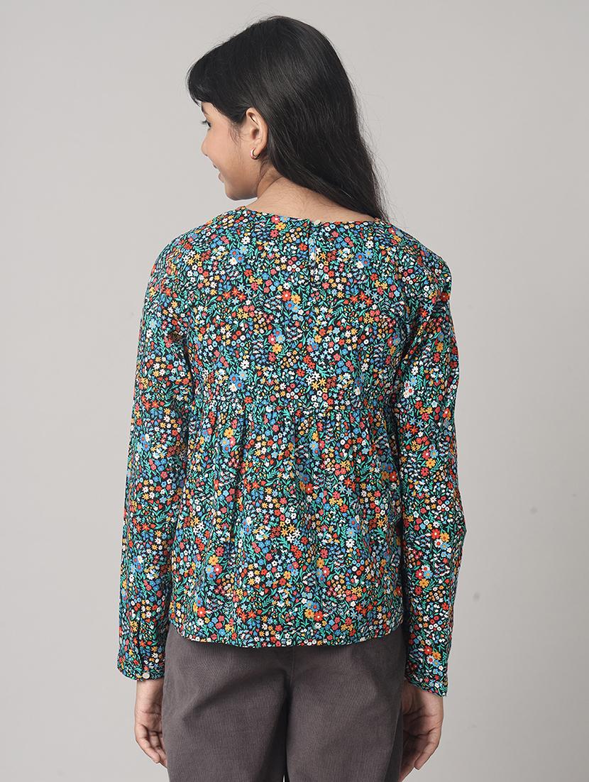 girls tie up neck top - 20388505 -  Standard Image - 1