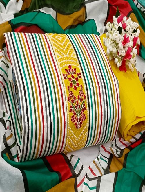 women multi color stripes unstitched suits - 20388613 -  Standard Image - 0