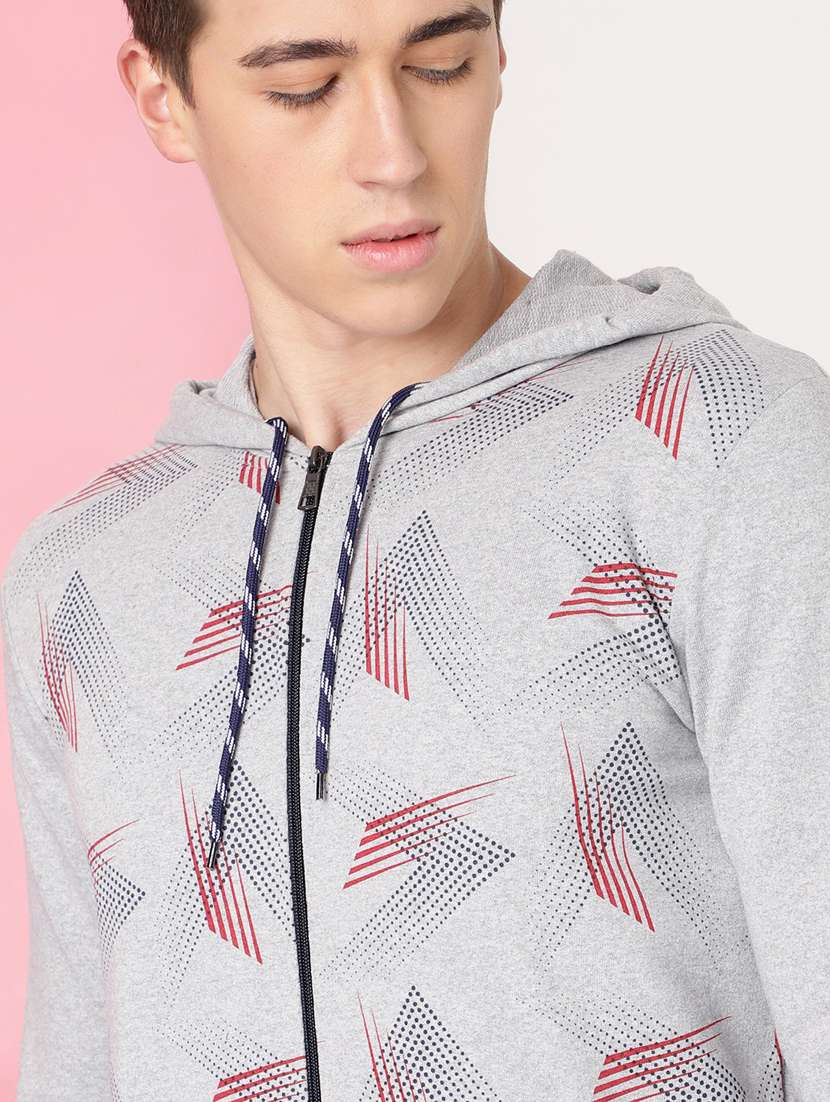 men printed long sleeve hooded sweatshirt - 20388747 -  Standard Image - 4
