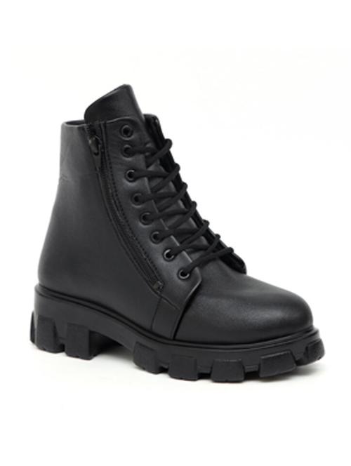 women's black lace-up boot - 20388773 -  Standard Image - 0
