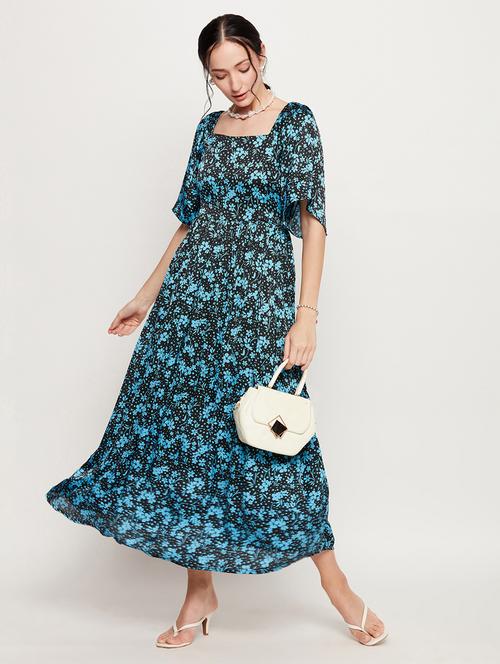 women multi color printed chiffon maxi dress - 20388984 -  Standard Image - 0