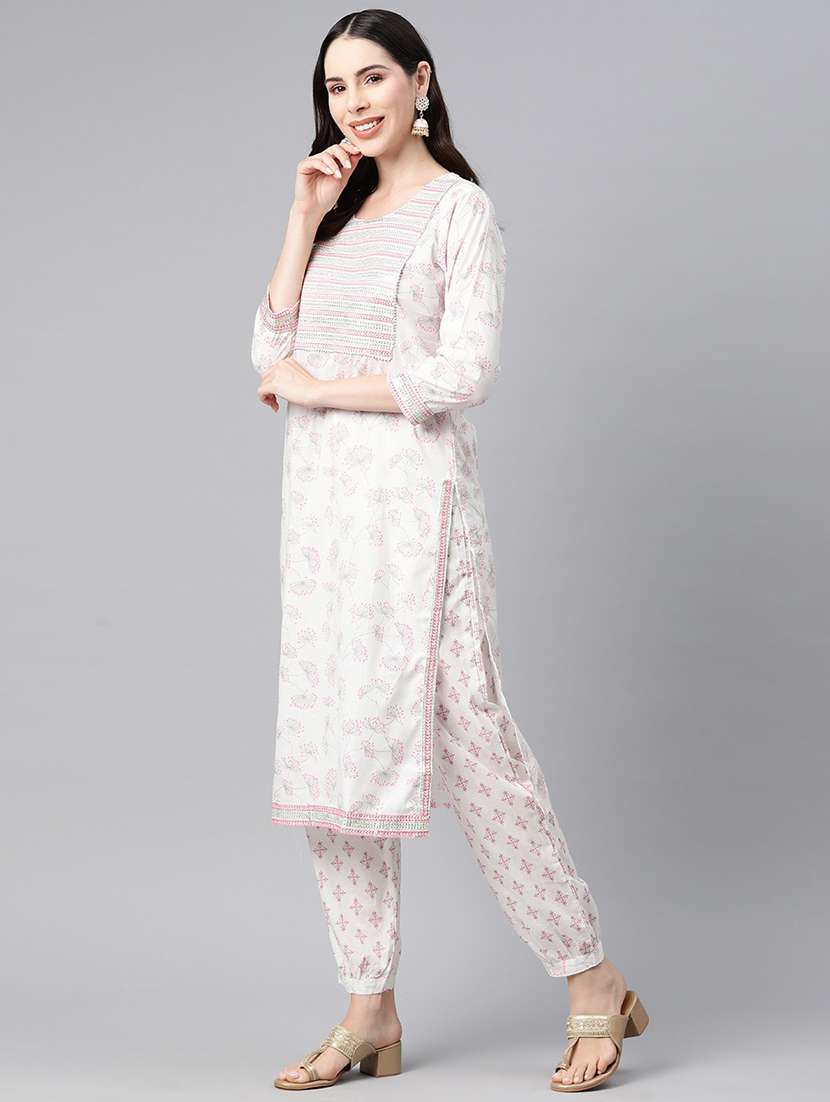 women white kurta salwar set with dupatta - 20389784 -  Standard Image - 1