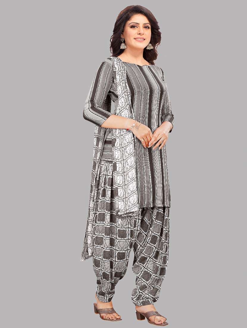 women grey unstitched patiyala suits - 20390185 - Standard Image - 1