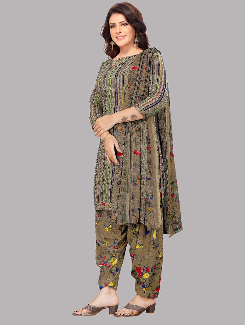 women multi color unstitched patiyala suits - 20390192 -  Standard Image - 1