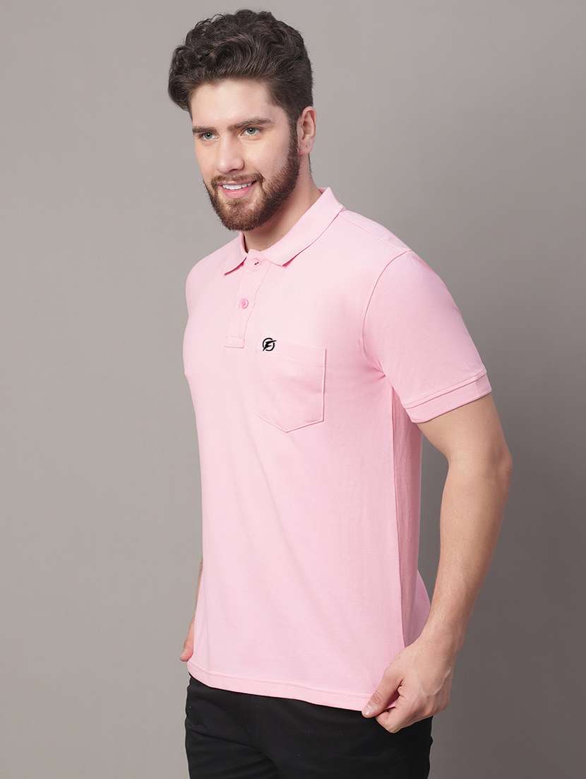 men solid polo t-shirt - 20390507 - Standard Image - 1