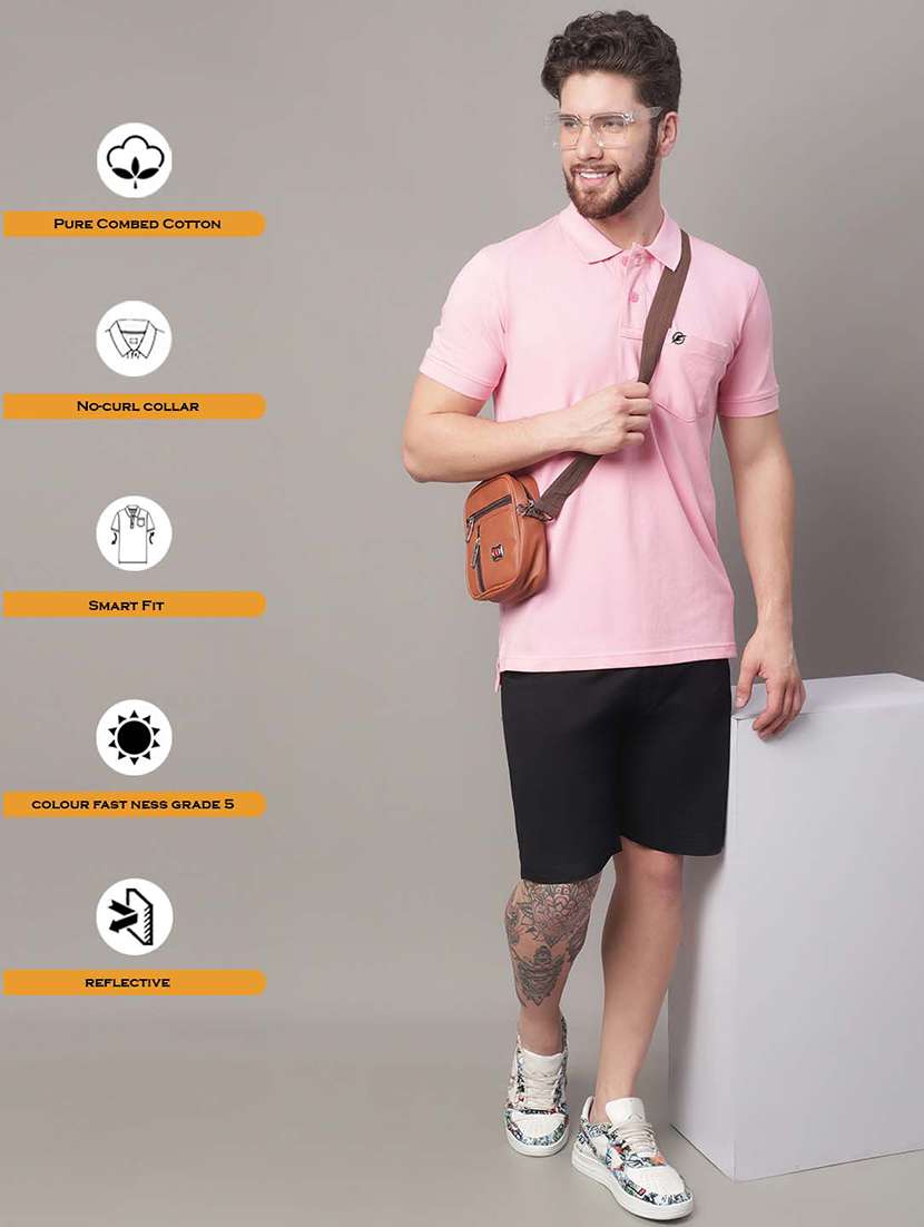 men solid polo t-shirt - 20390507 - Standard Image - 4