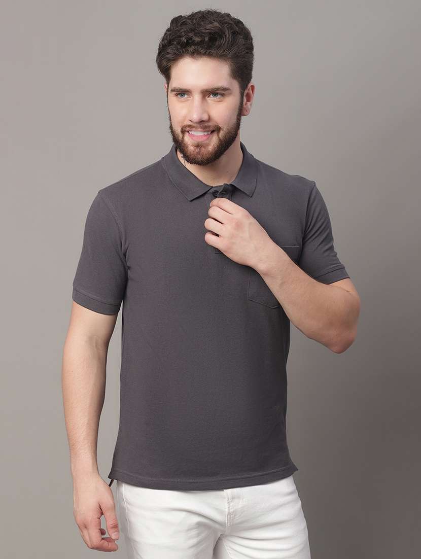 men solid polo t-shirt - 20390510 -  Standard Image - 1