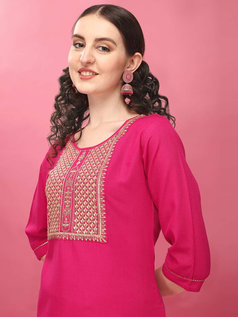 women pink kurta pant set with dupatta - 20390518 - Standard Image - 4