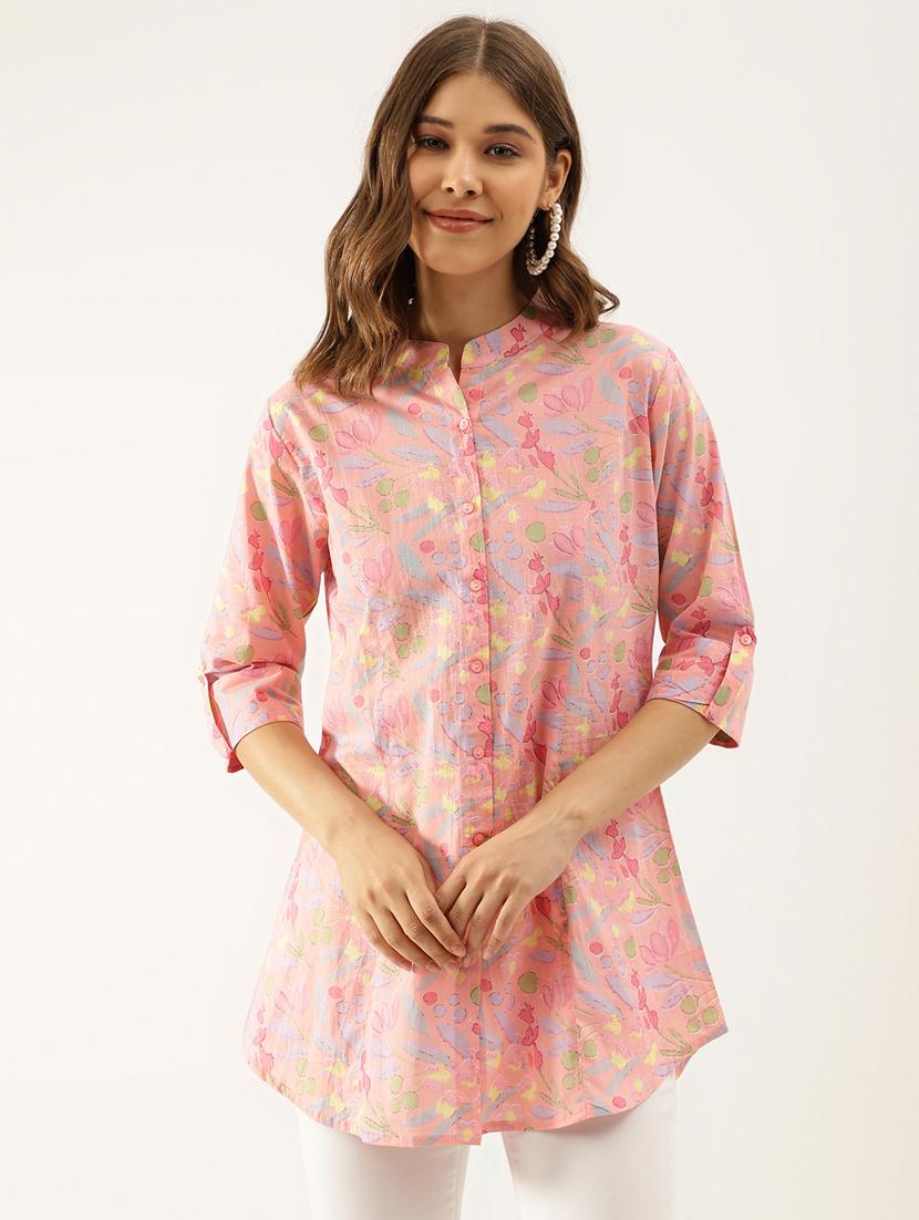 pink floral regular shirt - 20390540 -  Zoom Image - 0