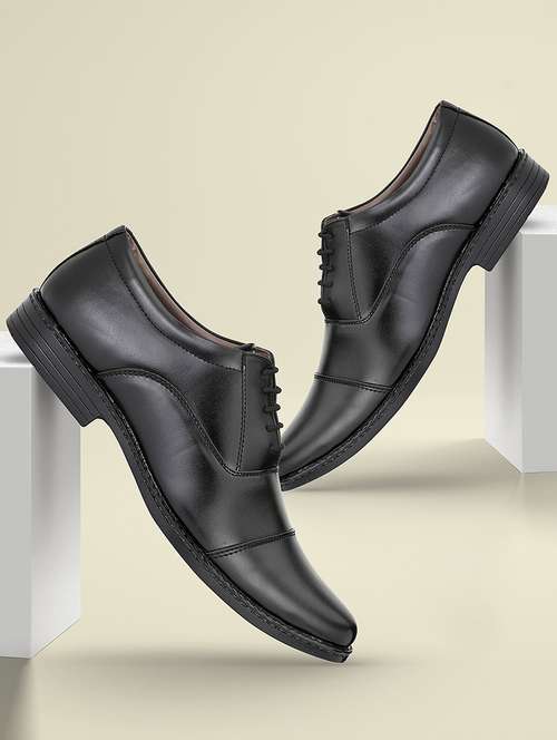 black lace-up oxfords