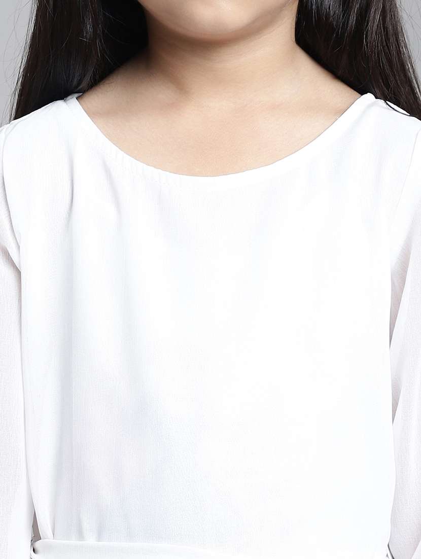 girls round neck long sleeves frock - 20393372 -  Standard Image - 4