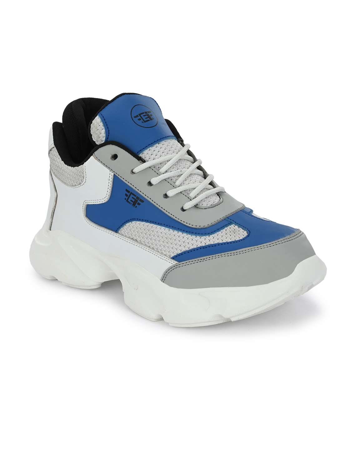 men color block grey lace up sport shoes - 20394752 -  Standard Image - 1