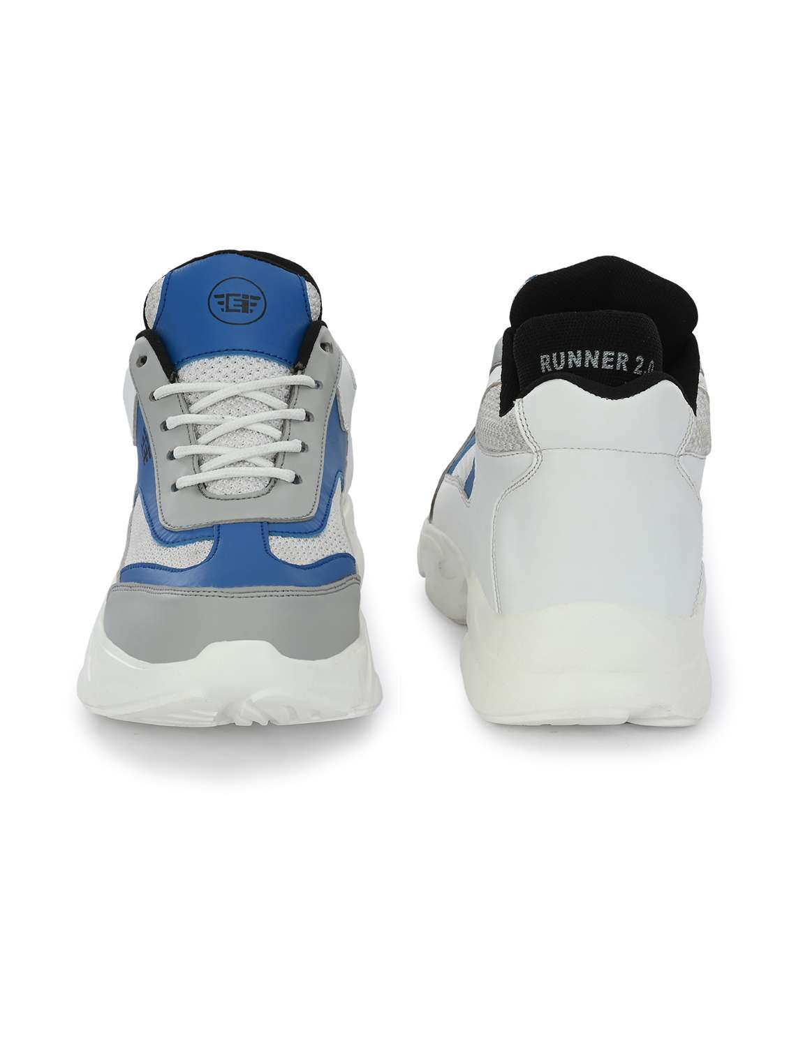 men color block grey lace up sport shoes - 20394752 -  Standard Image - 4