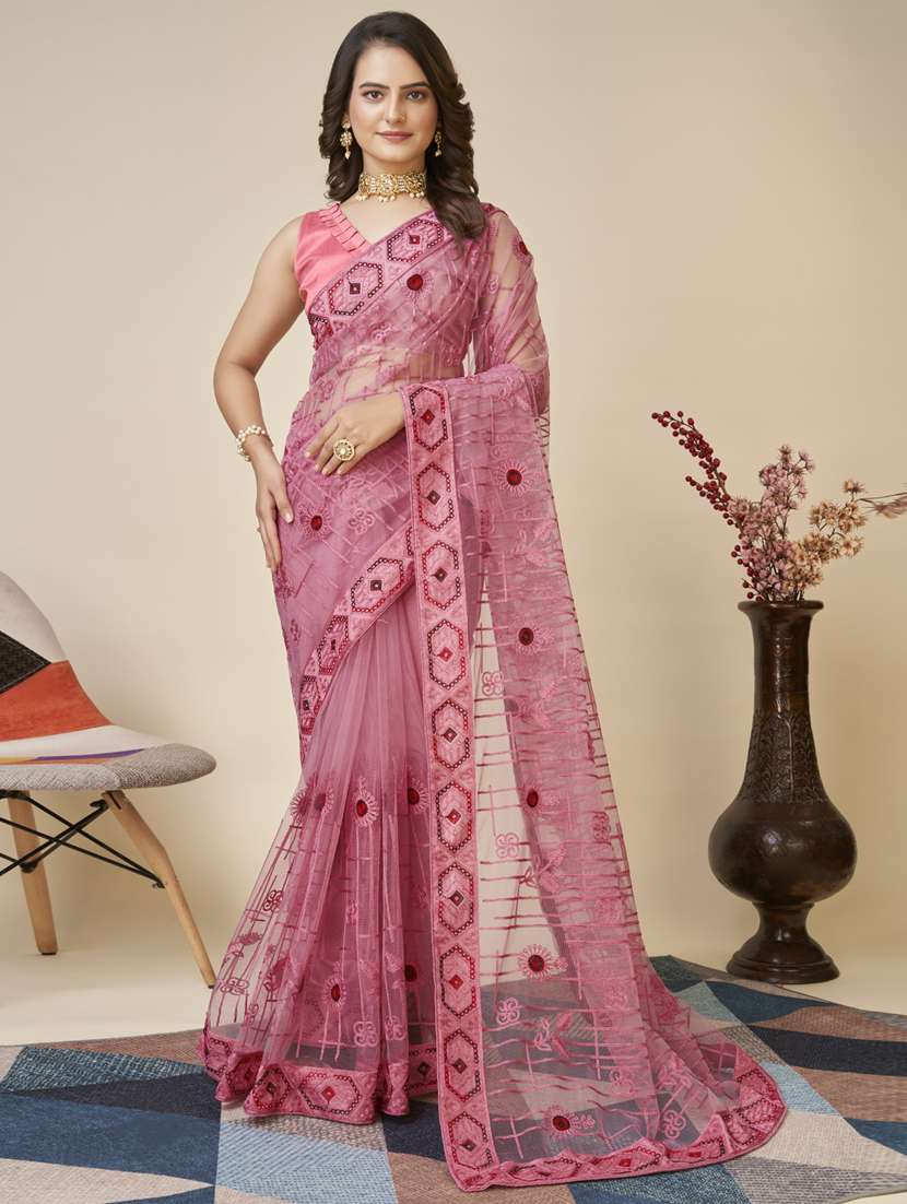 women's embroidered saree