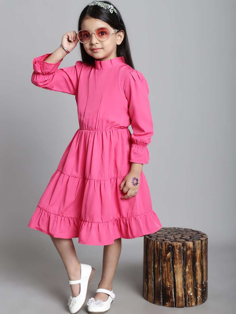 girls high neck long sleeves frock - 20395923 -  Standard Image - 4